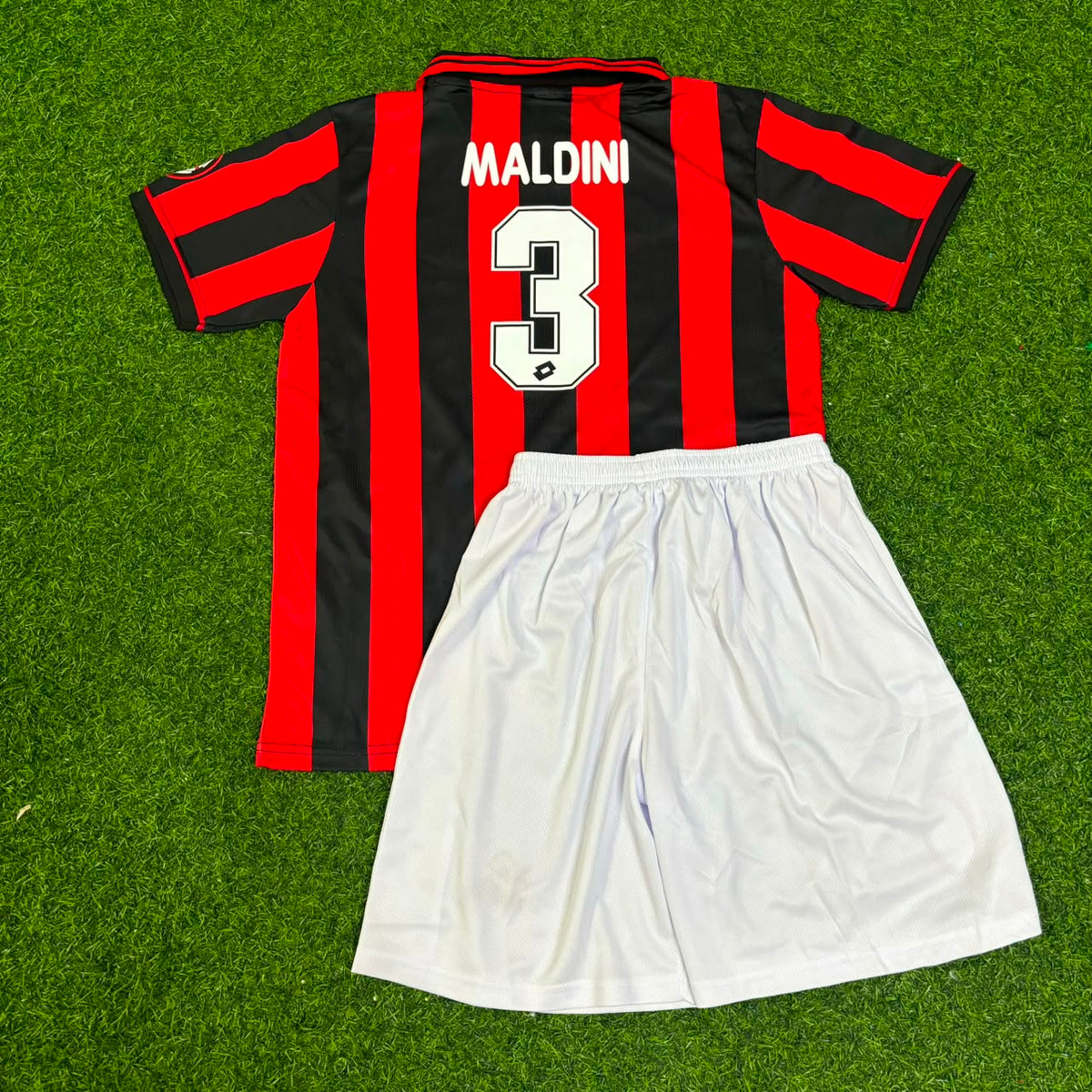 AC Milan 1996-1997 Paolo Maldini Home Retro Kids Football Jersey