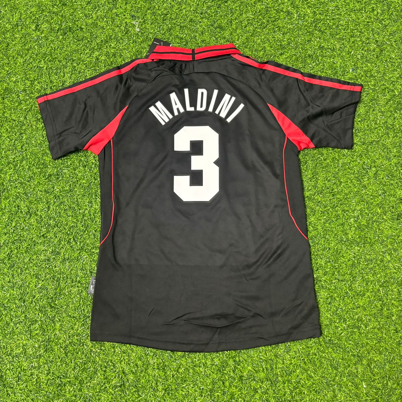 Paolo Maldini #3 AC Milan 2000-2001 Black Away Kids Retro Football Jersey