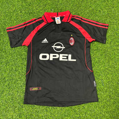 Paolo Maldini #3 AC Milan 2000-2001 Black Away Kids Retro Football Jersey