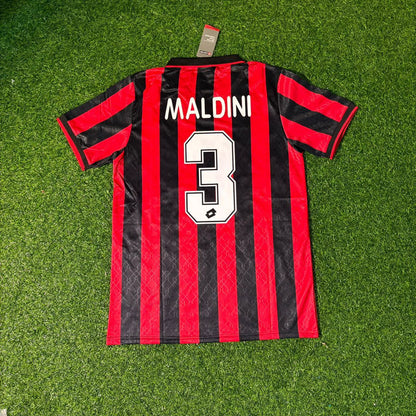 Paolo Maldini AC Milan 1994/1995 Retro Football Jersey Kit
