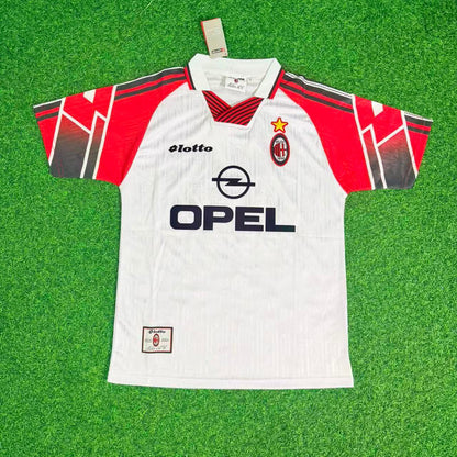 Paolo Maldini #3 AC Milan 1997 Away Retro Football Jersey Kit