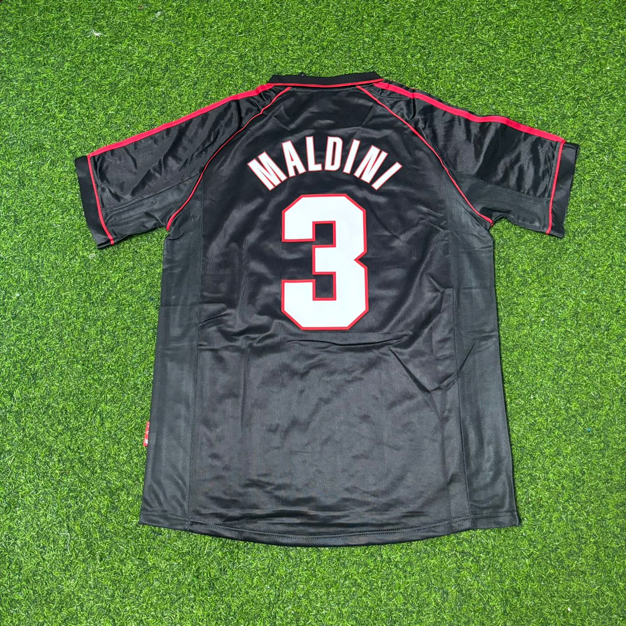 Paolo Maldini AC Milan 1998-1999 Black Retro Football Jersey Kit