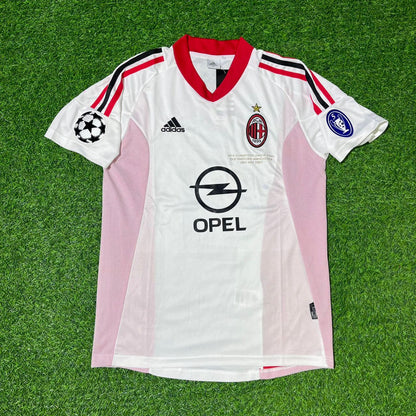 Paolo Maldini AC Milan 2003 Champions League Final Old Trafford White Retro Football Jersey