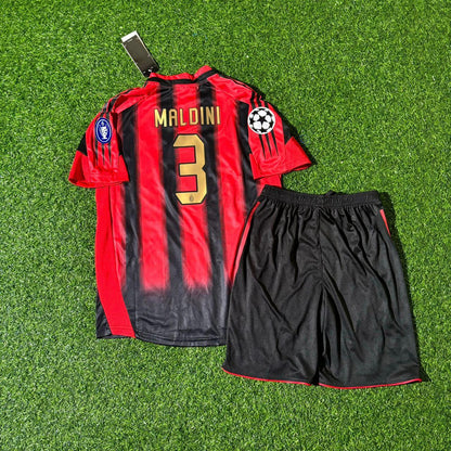 Paolo Maldini AC Milan 2004/2005 Kids Home Retro Football Jersey Collection
