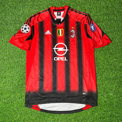 Paolo Maldini AC Milan 2004/05 Red & Black Home Retro Football Jersey Collection
