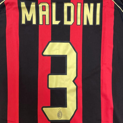 Paolo Maldini AC Milan 2006 2007 Retro Kids Soccer Kids Football Jersey Kit