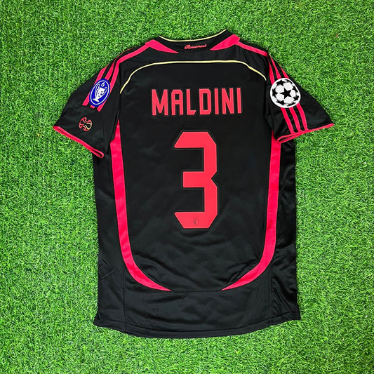 Paolo Maldini 3 AC Milan 2006 2007 Retro Football Jersey Kit