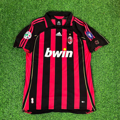 Paolo Maldini AC Milan 2006 2007 Season Retro Football Jersey Kit
