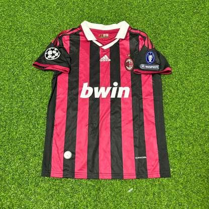 Paolo Maldini AC Milan 2008-2009 Final Season Home Retro Football Jersey Kit