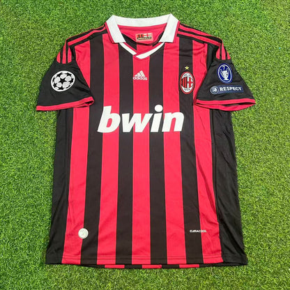 Paolo Maldini AC Milan 2008-2009 Final Season Home Retro Football Jersey Kit