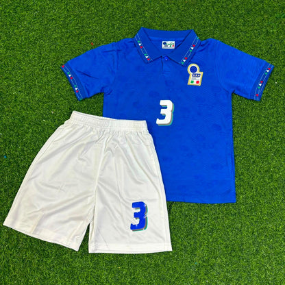 Paolo Maldini 1994 World Cup Italy Retro Kids Football Jersey