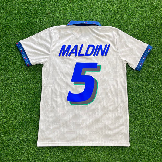 Italy World Cup 1994 Paolo Maldini Retro Football Jersey Kit