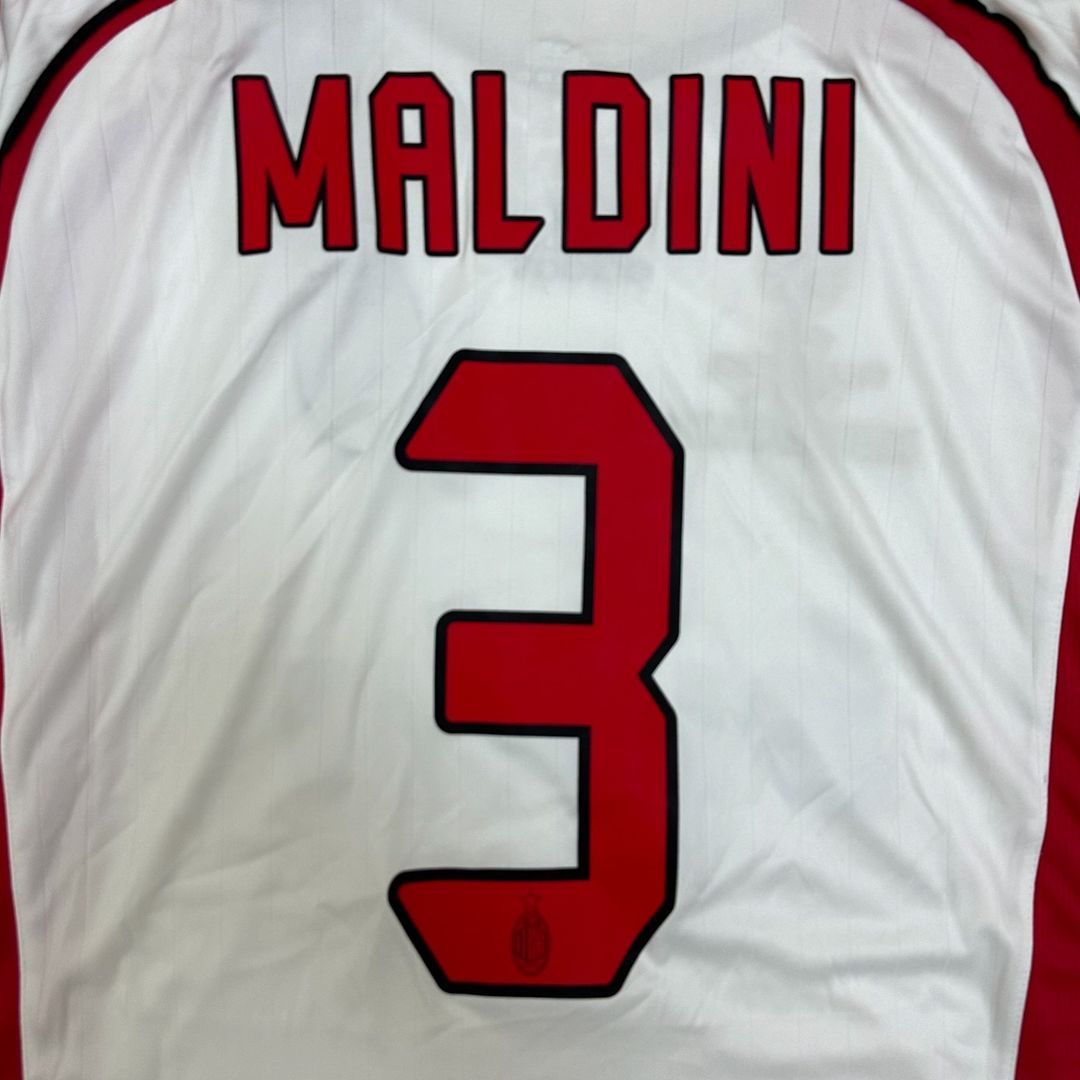 Paolo Maldini Milan 2007 Final Athene Champions League Final Retro Football Jersey Kit