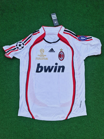 Paolo Maldini Milan 2007 Final Athene Champions League Final Retro Football Jersey Kit