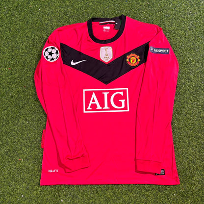 Park Ji-sung #13 Manchester United 2009-2010 Retro Long Sleeve Football Jersey Kit
