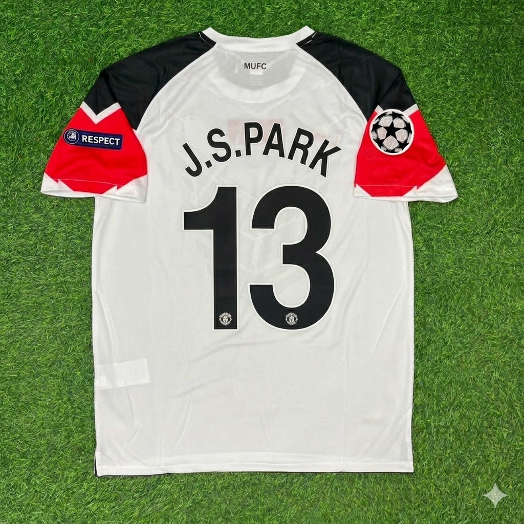 Park Ji-sung #13 Manchester United 2011 Champions League Final White Football Jersey Kit