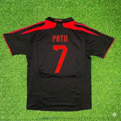 Alexandre Pato AC Milan 2007-2008 Black Retro Third Football Jersey Kit