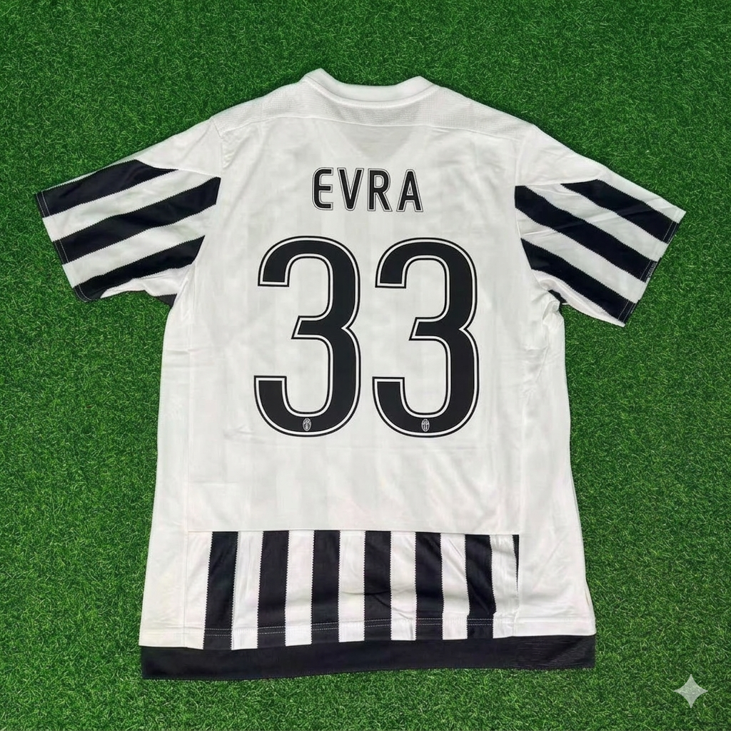 Patrice Evra 33-Juventus 2015-2016 Retro Home Football Jersey