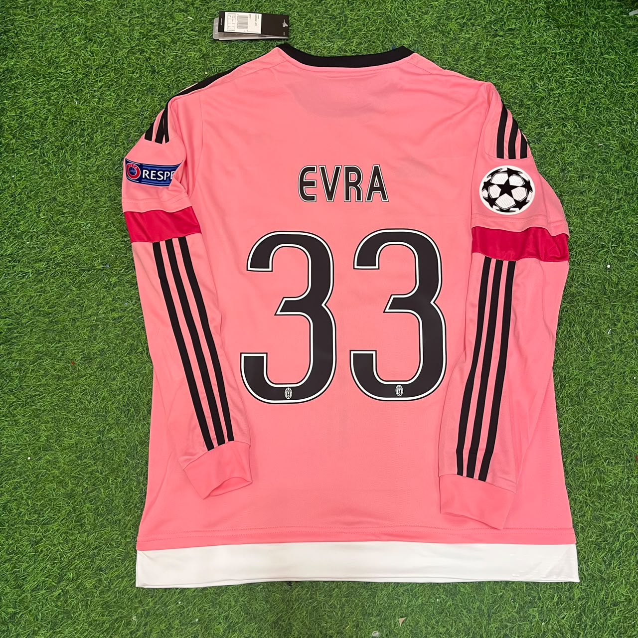 Patrice Evra Juventus Pink Retro 2015-2016 Pink Football Jersey