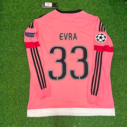 Patrice Evra Juventus Pink Retro 2015-2016 Pink Football Jersey