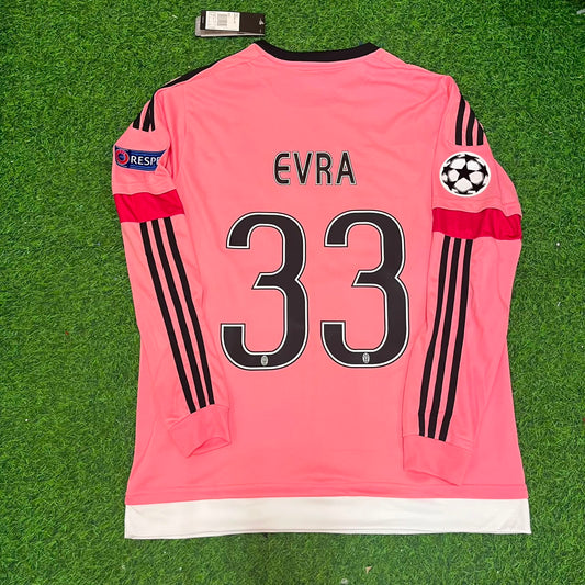 Patrice Evra Juventus Pink Retro 2015-2016 Pink Football Jersey
