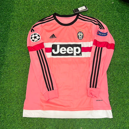 Patrice Evra Juventus Pink Retro 2015-2016 Pink Football Jersey