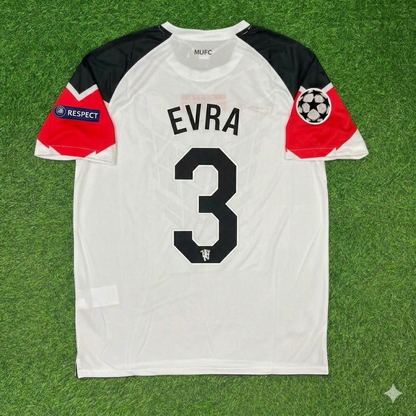 Patrice Evra #3 Manchester United 2011 Champions League Final White Football Jersey Kit