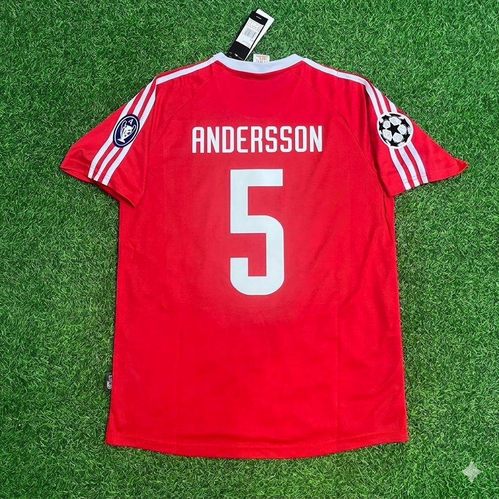Patrik Andersson 5- FC Bayern Munich 2000-2001 Retro Football Jersey Kit