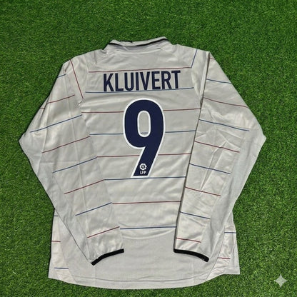 Patrick Kluivert #9 Barcelona 2003 2004 Away Long Sleeve Retro Football Jersey Collection