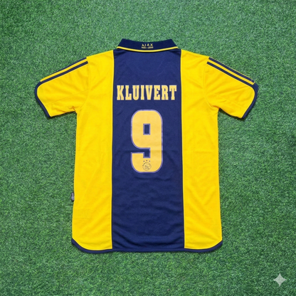 Patrick Kluivert Ajax Retro Yellow Football Jersey Kit