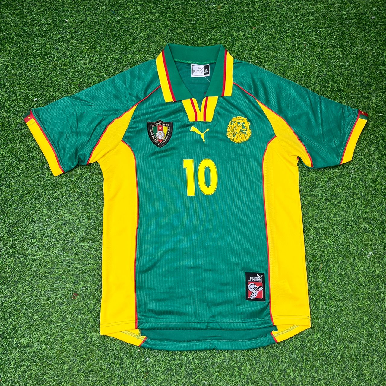 Patrick Mboma Cameroon Retro Football Jersey Kit