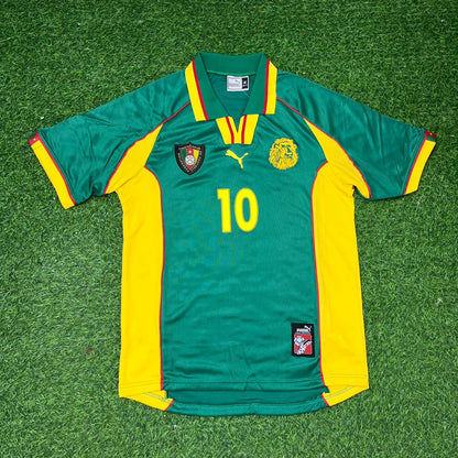 Patrick Mboma Cameroon Retro Football Jersey Kit