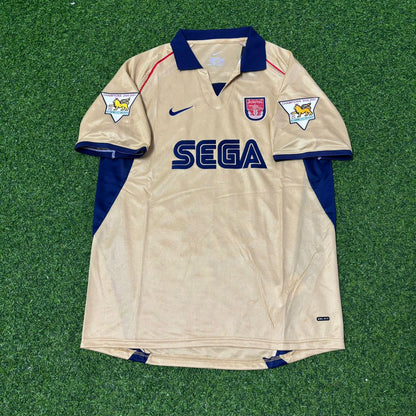 Patrick Vieira #4 Arsenal 2001-2002 Away Golden Retro Football Jersey Kit