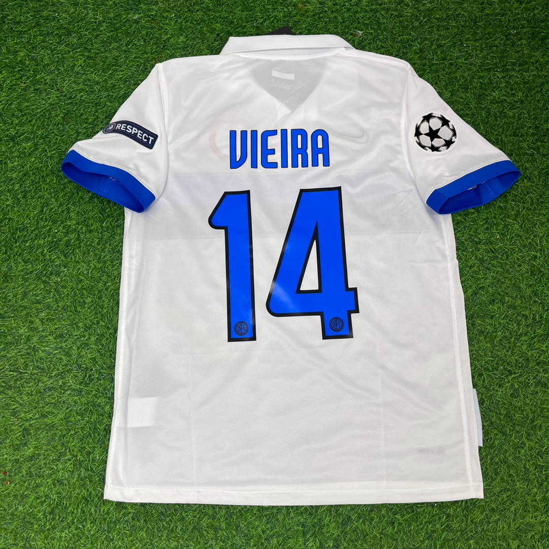 Patrick Vieira Inter 2009/2010 White Retro Football Jersey Kit