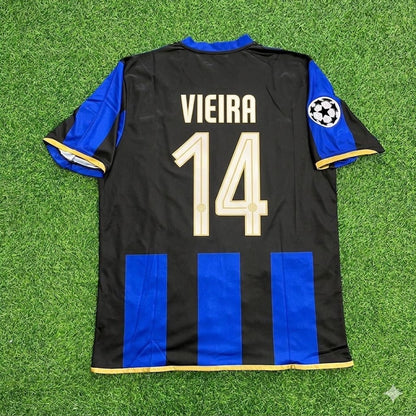 Patrick Vieira #14 Inter Milan 2008/09 Retro Football Jersey Kit