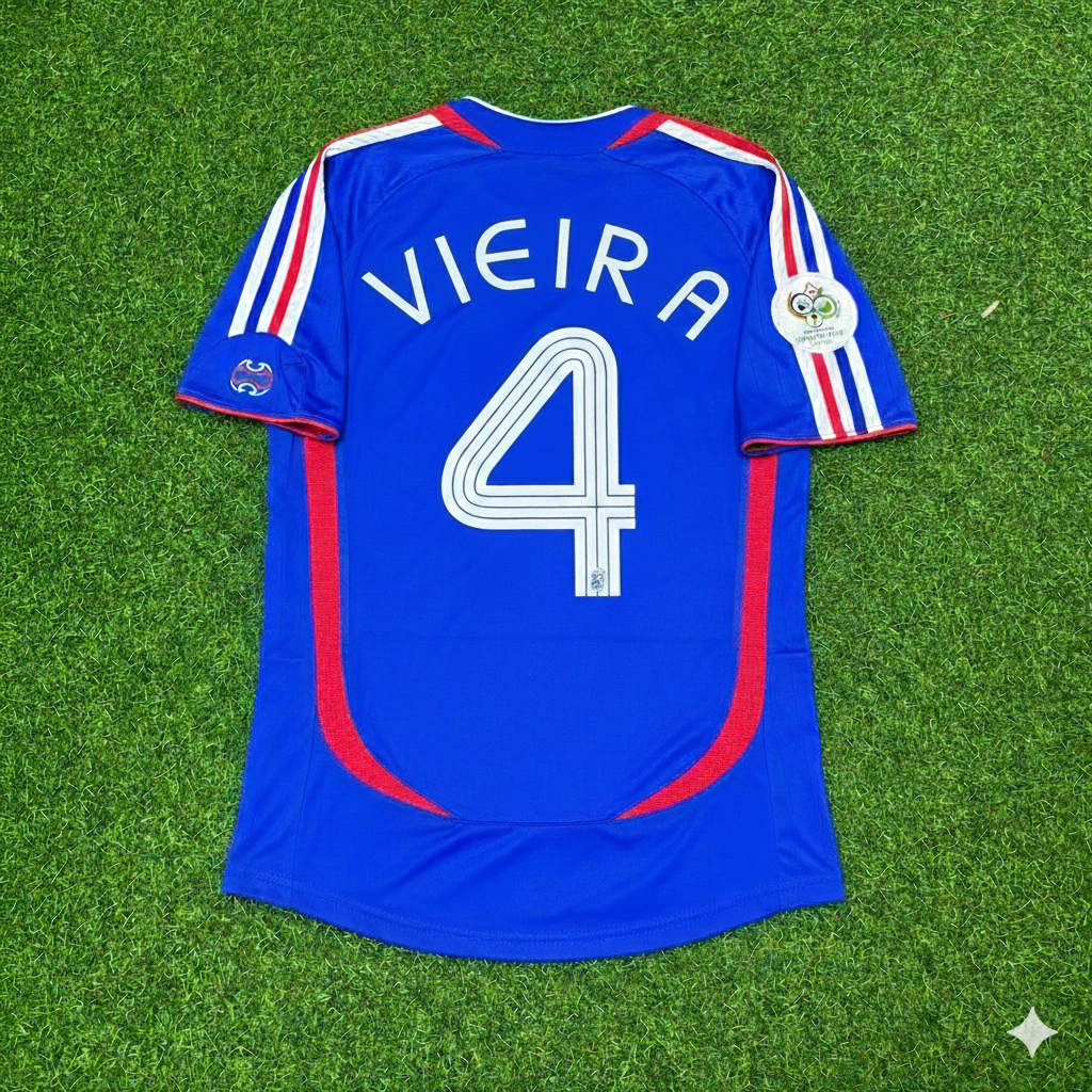 France World Cup 2006 Patrick Vieira Blue Retro Kit