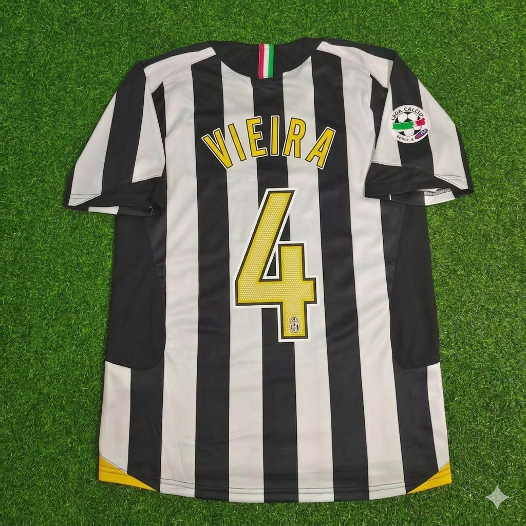 Patrick Vieira Juventus 2005-2006 Retro Football Jersey Kit