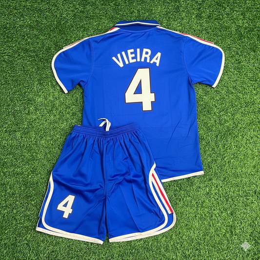 France EURO 2000 Patrick Vieira 4- 2002 Retro Kids Football Jersey