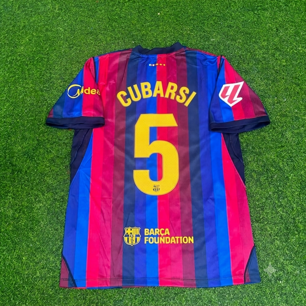 Pau Cubarsi #5 Barcelona 2027 Home Football Jersey