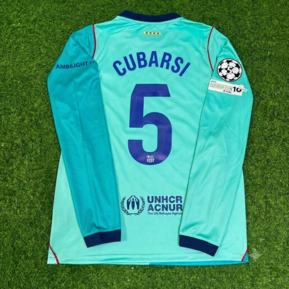 Pau Cubarsi #5 Barcelona 2027 Long Sleeve Football Jersey