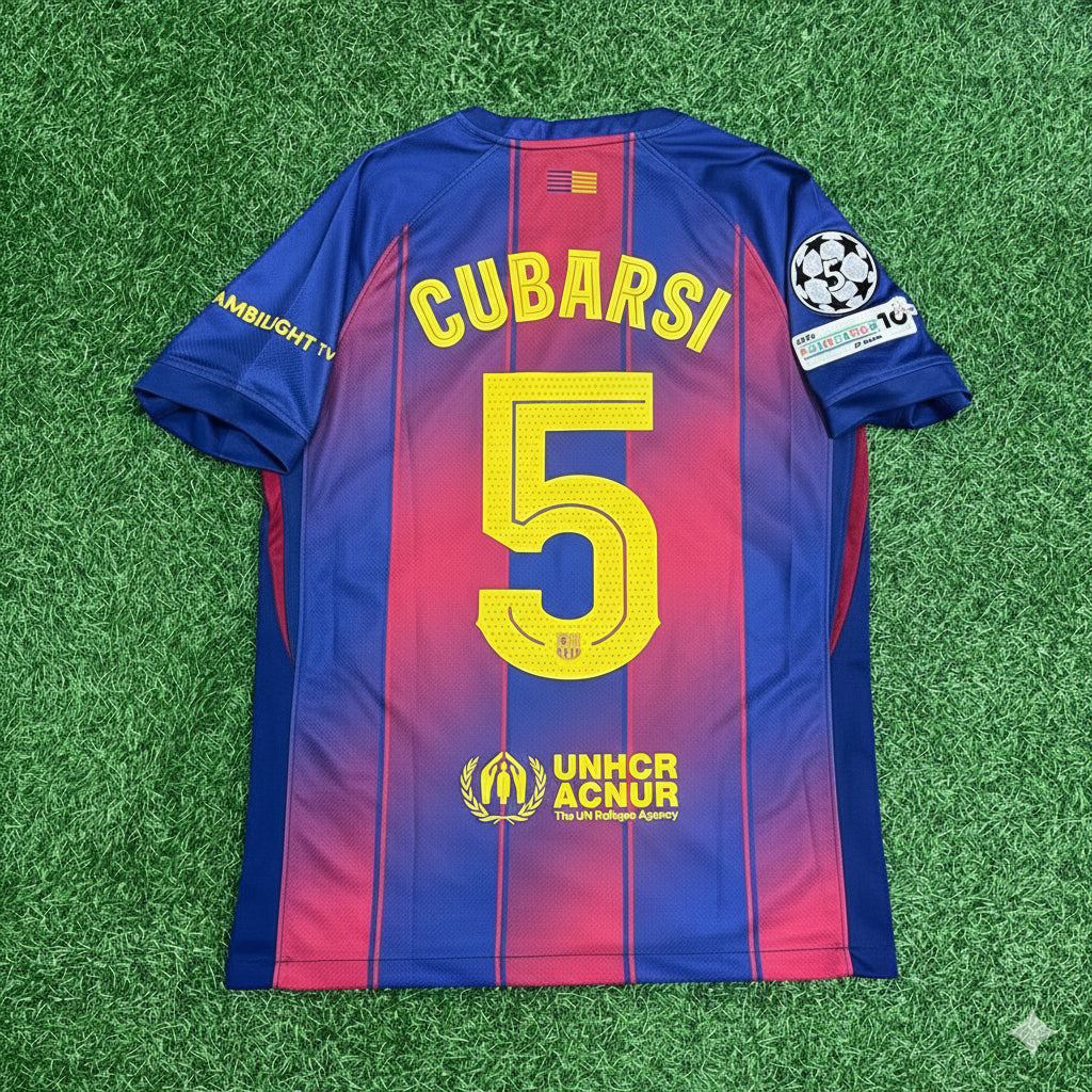 Pau Cubarsí Barcelona 2025/2026 Season Football Jersey
