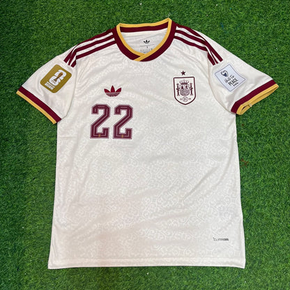 Spain World Cup 2026 Pau Cubarsí #22 Away Football Jersey