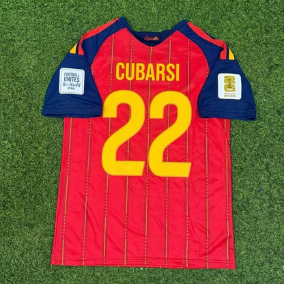 Pau Cubarsi #22 Spain Two Star 2026 World Cup Champions Home Football Jersey