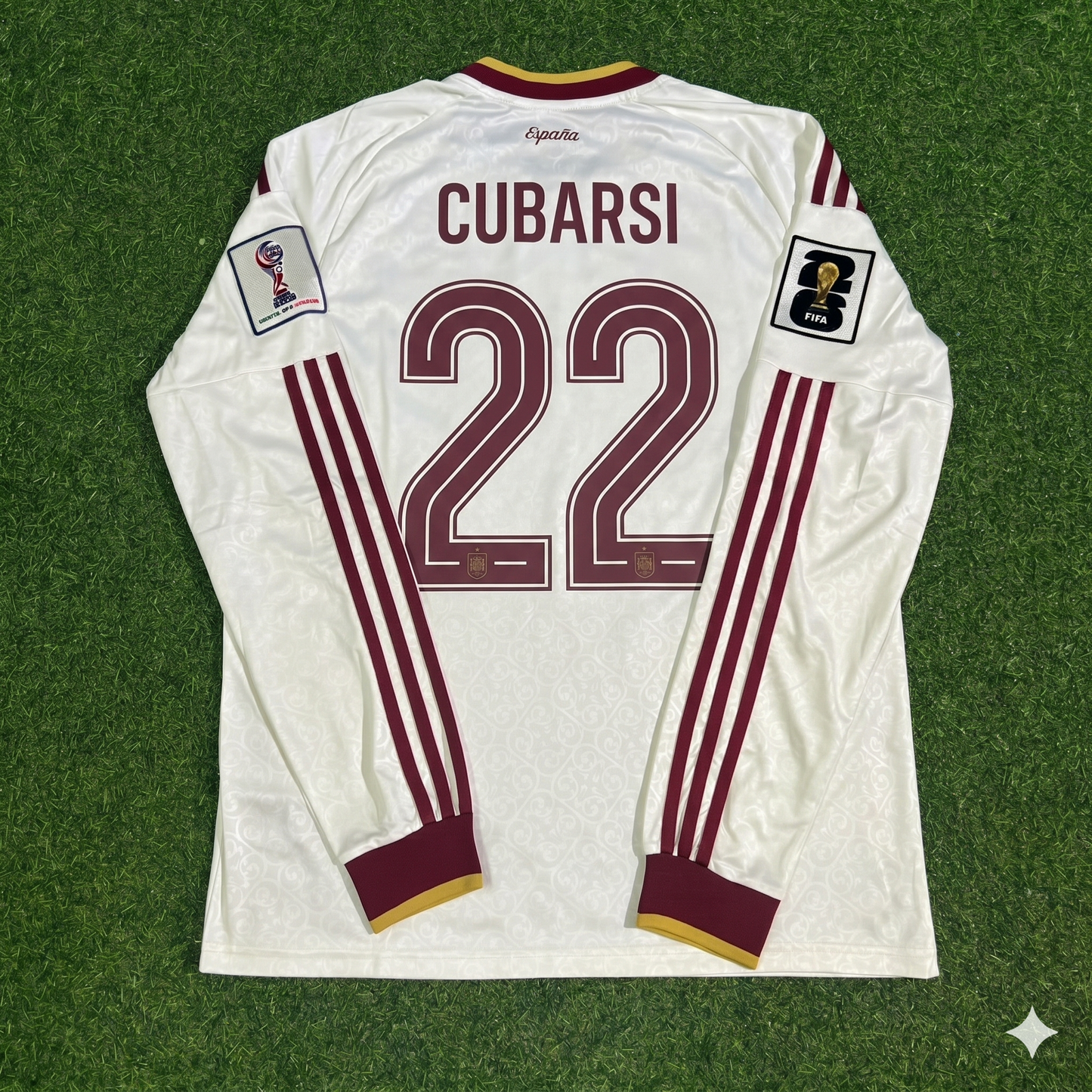 Spain World Cup 2026 Pau Cubarsí #22 Away Long Sleeve Football Jersey
