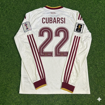 Spain World Cup 2026 Pau Cubarsí #22 Away Long Sleeve Football Jersey
