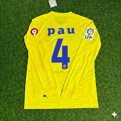 Pau Torres 4 Villarreal CF 2008/2009 Long Sleeve Retro Football Jersey Kit