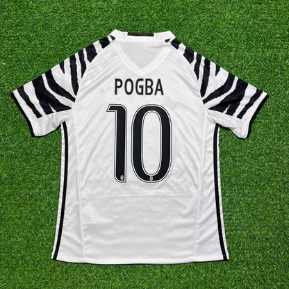 Paul Pogba #10 Juventus 2016 2017 Away White Retro Football Jersey Kit