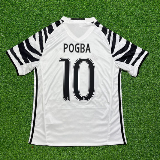 Paul Pogba #10 Juventus 2016 2017 Away White Retro Football Jersey Kit