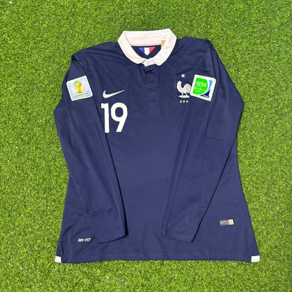 France World Cup 2014 Paul Pogba #19 Long Sleeve Football Jersey