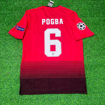 Paul Pogba 6 Manchester United 2018 2019 Retro Football Jersey Kit